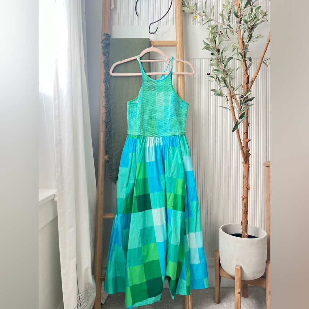 NWT Plenty by Tracy Reese Smocked Halter A-Line Dress